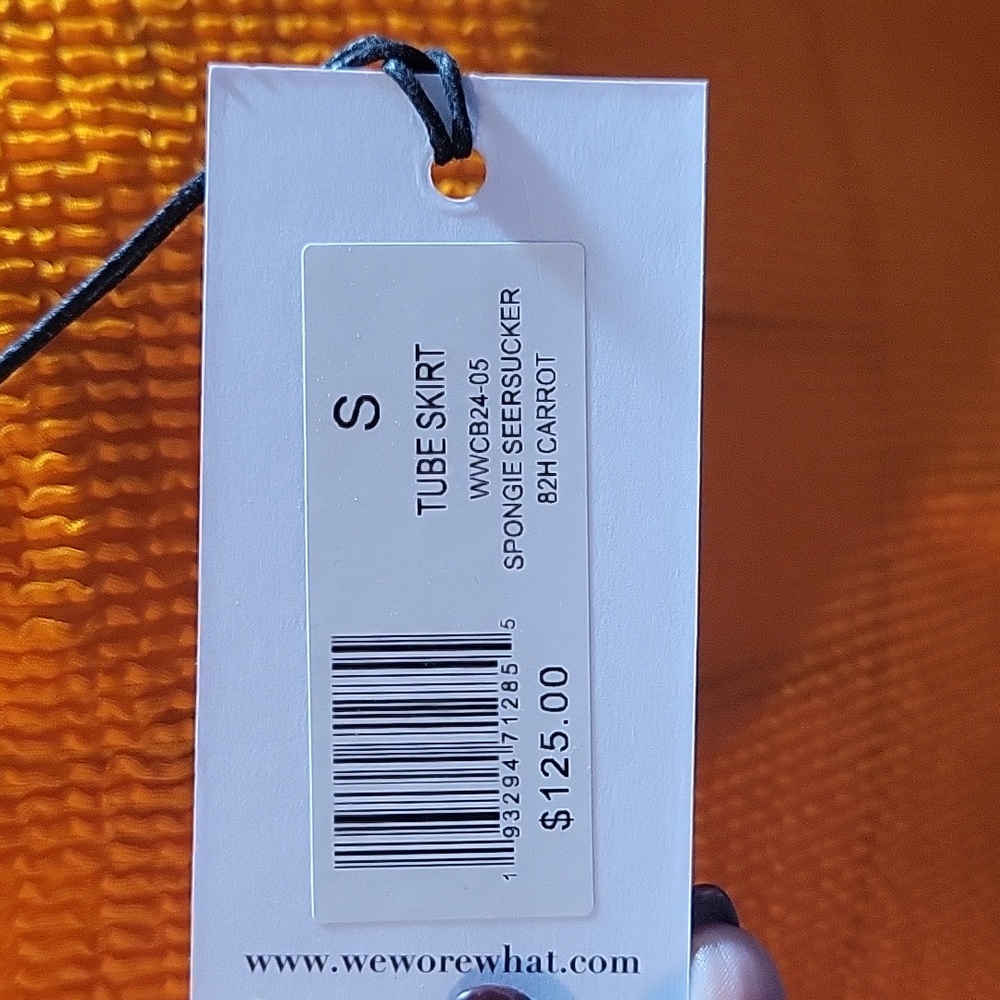 WeWoreWhat Bright Orange Mini Skirt - Picture 2 of 4